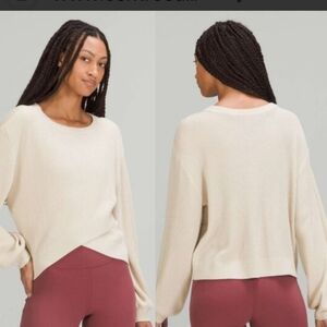 lululemon athletica Cream Crew Neck Sweater